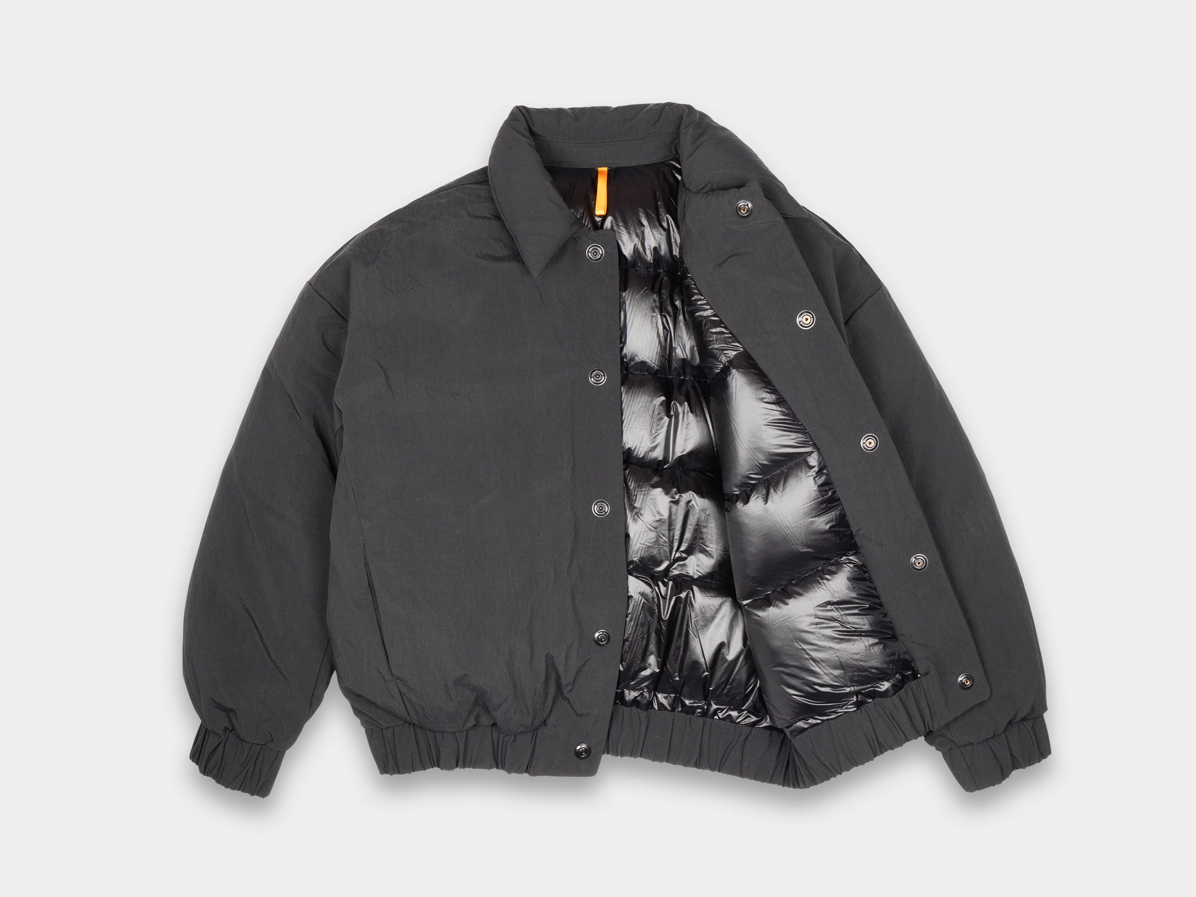 R0D6 "Double Down Blouson" Black Recycled Nylon
