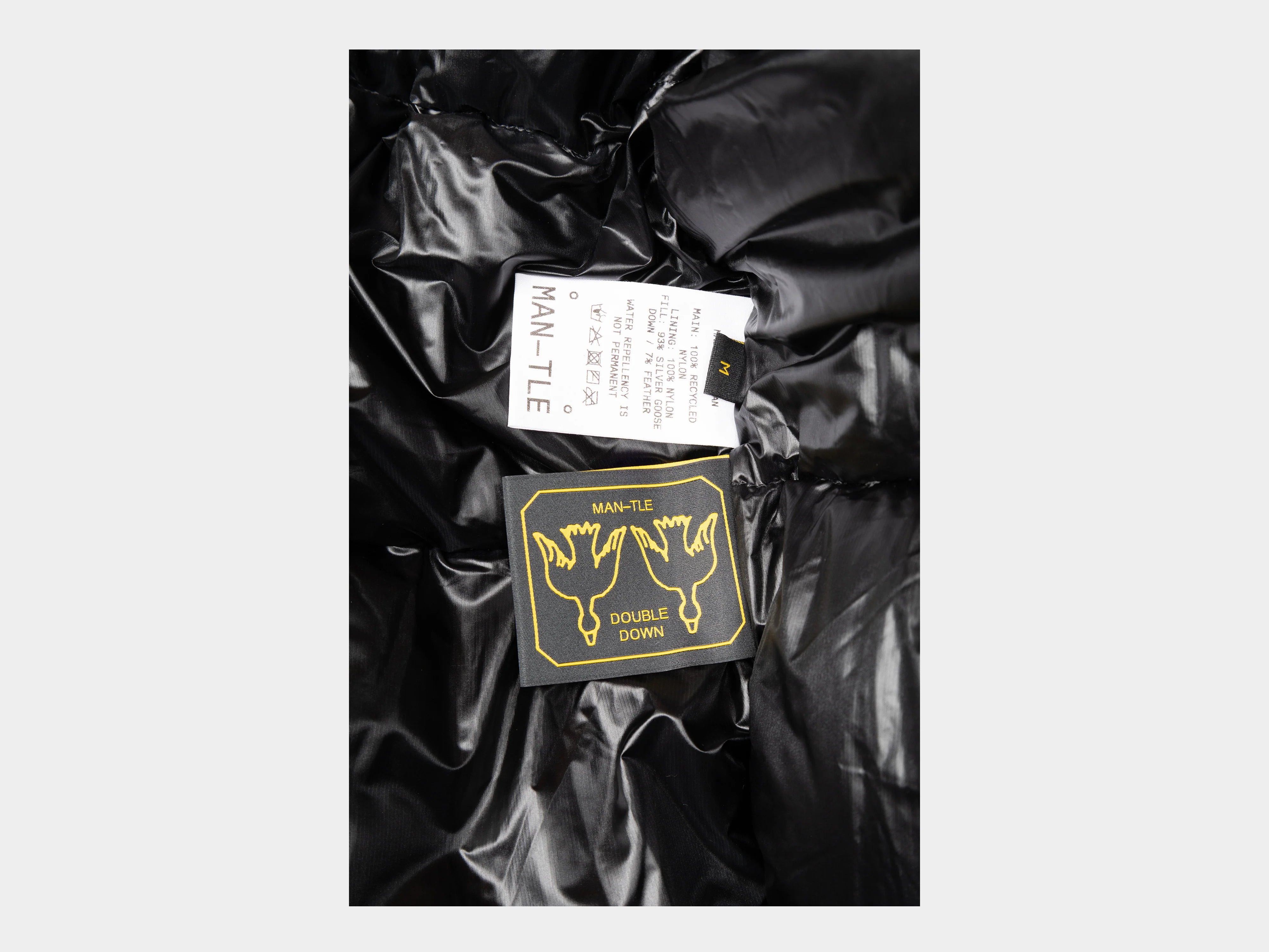 R0D6 "Double Down Blouson" Black Recycled Nylon