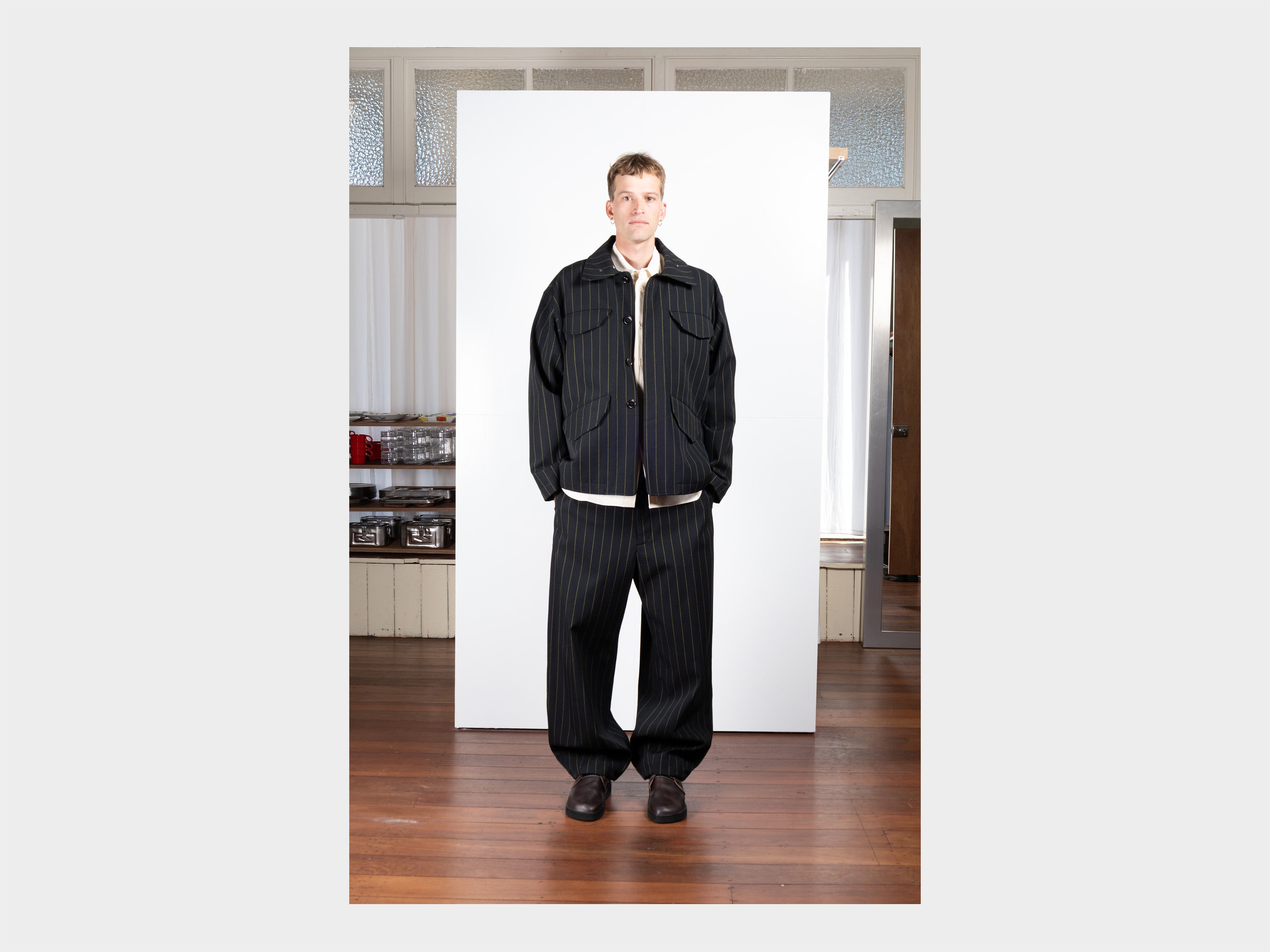 R21M2 "Service Jacket" Dash Wool Gabardine