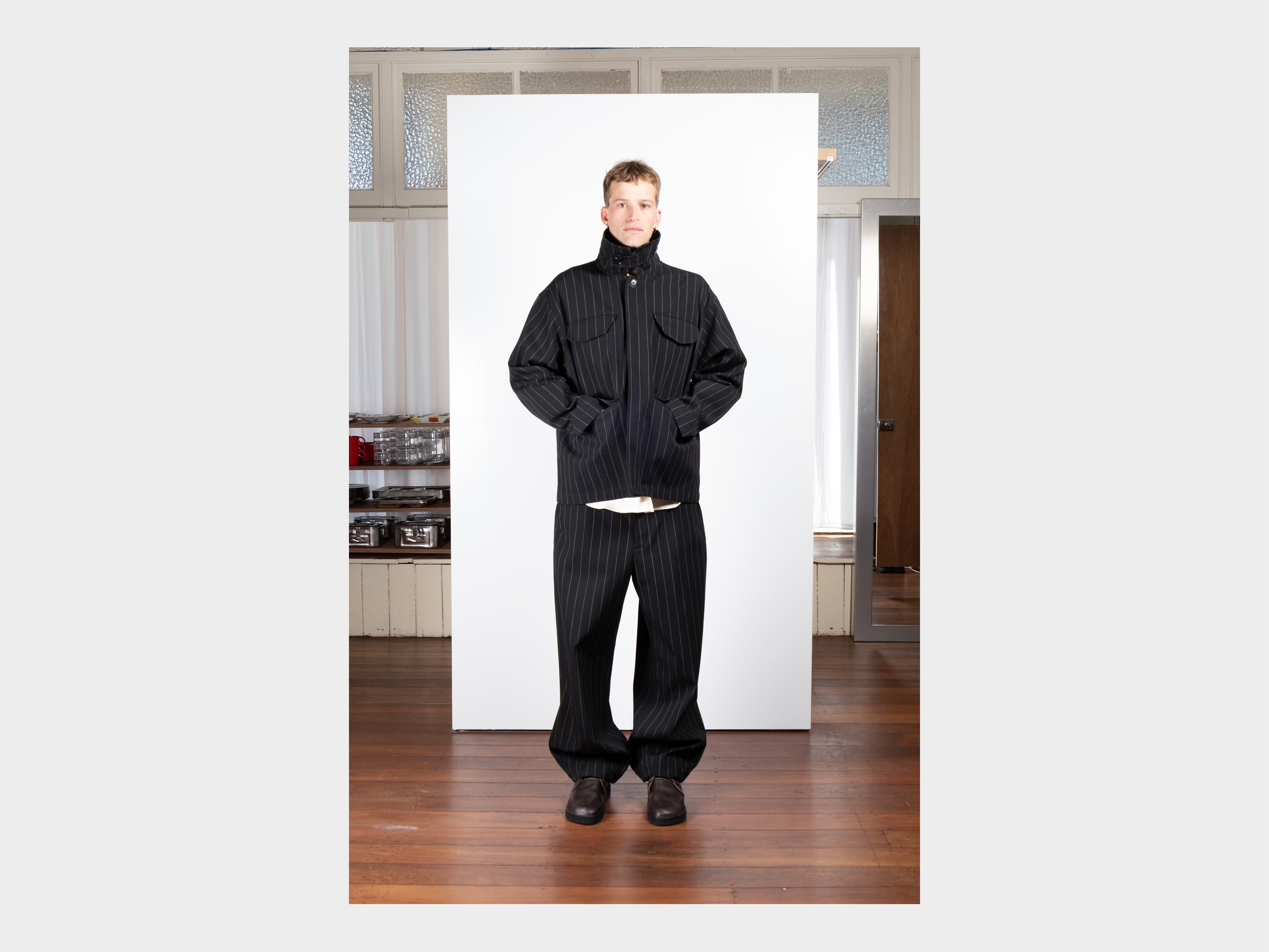 R21M2 "Service Jacket" Dash Wool Gabardine