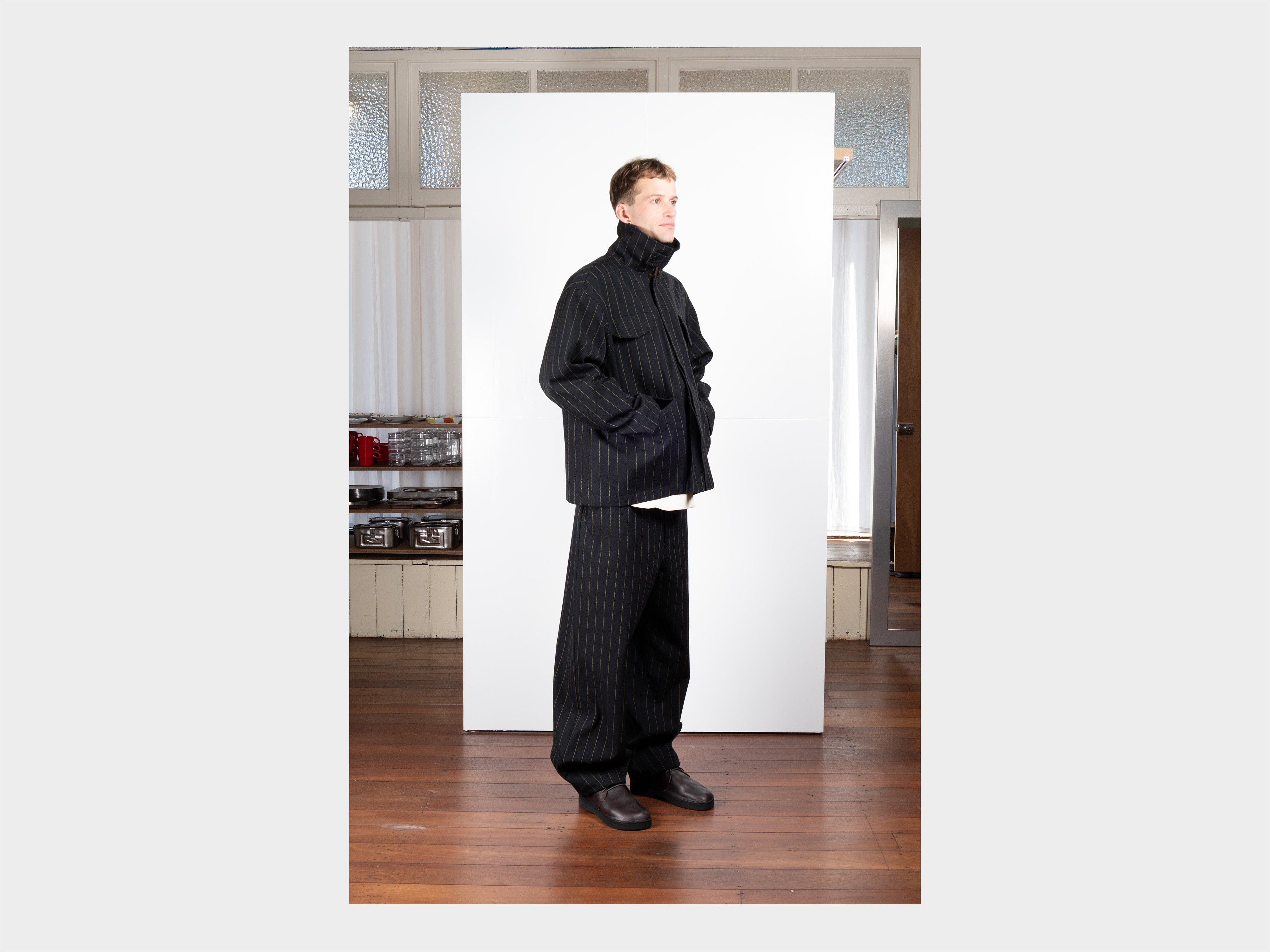 R21M2 "Service Jacket" Dash Wool Gabardine