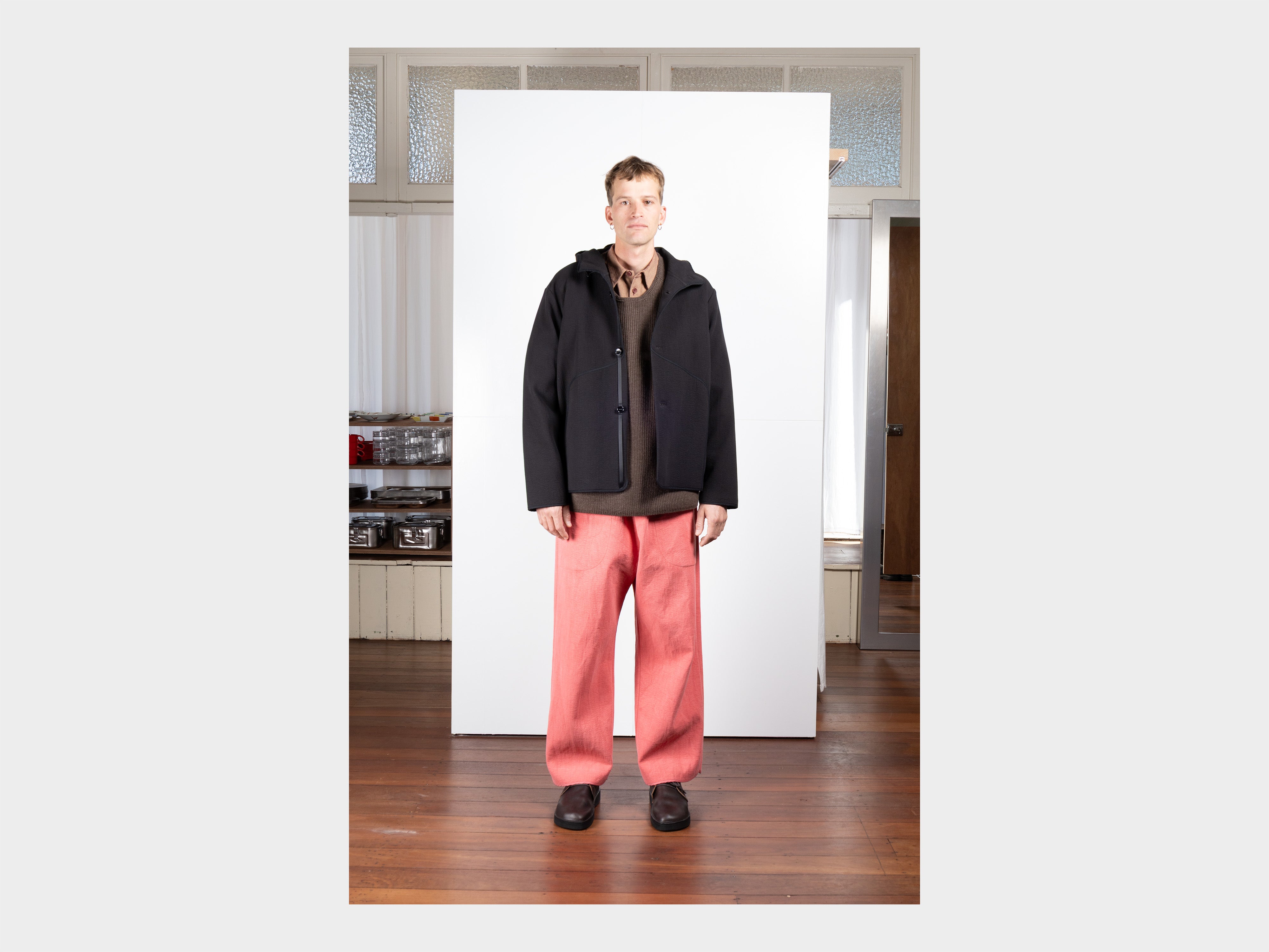 R21O3 "Cut Parka" Black Ash Nubi