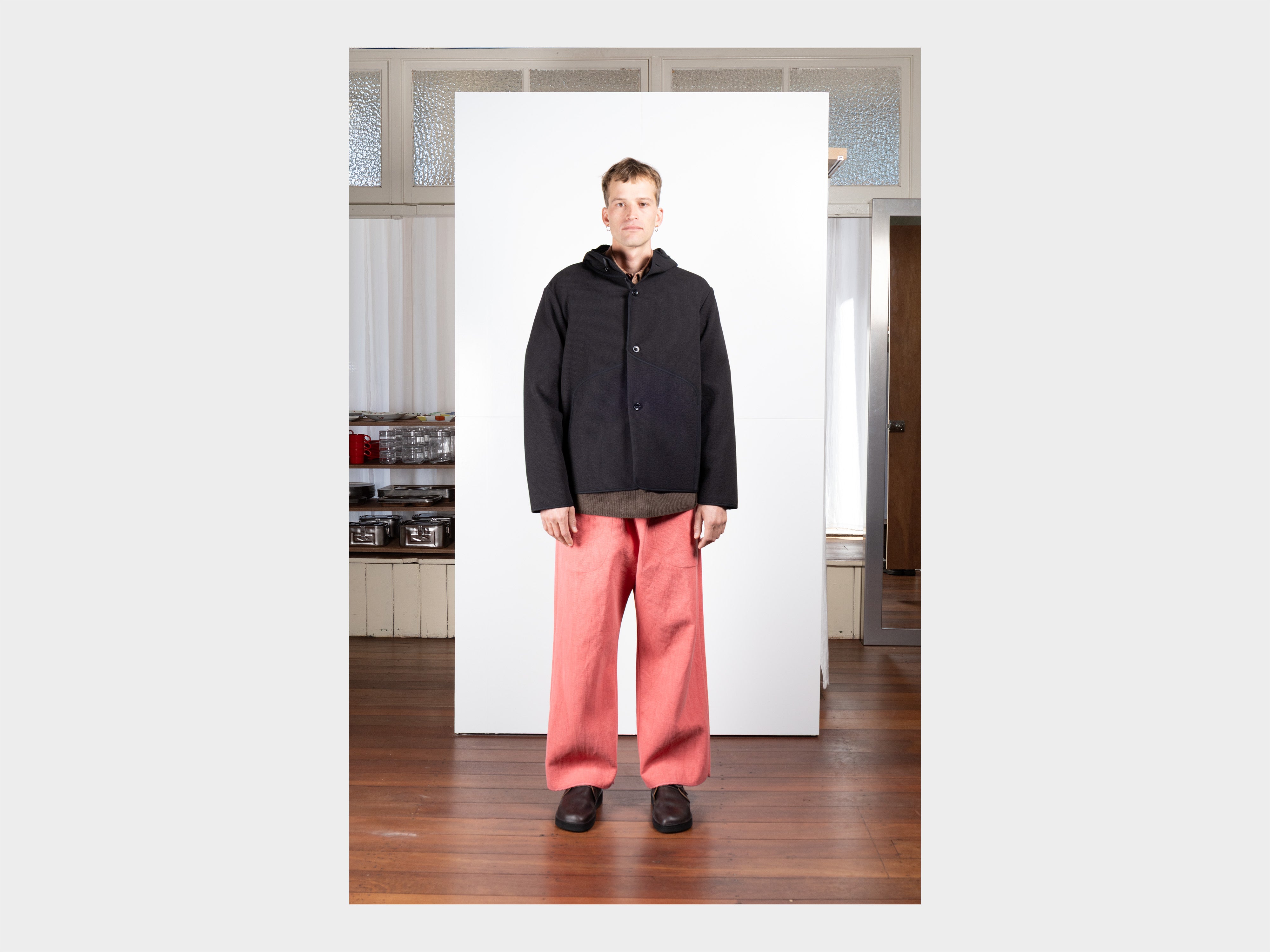 R21O3 "Cut Parka" Black Ash Nubi