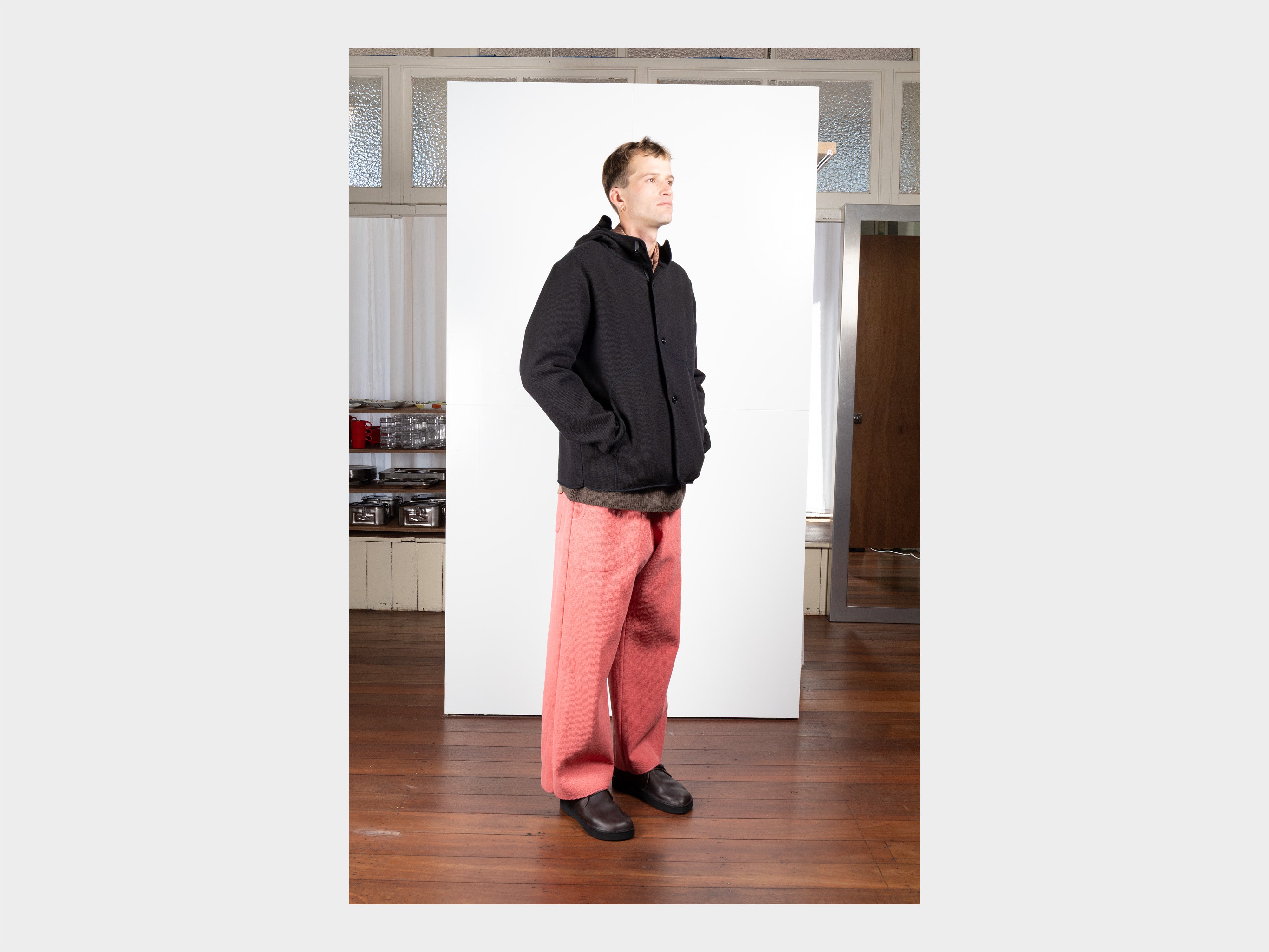 R21O3 "Cut Parka" Black Ash Nubi