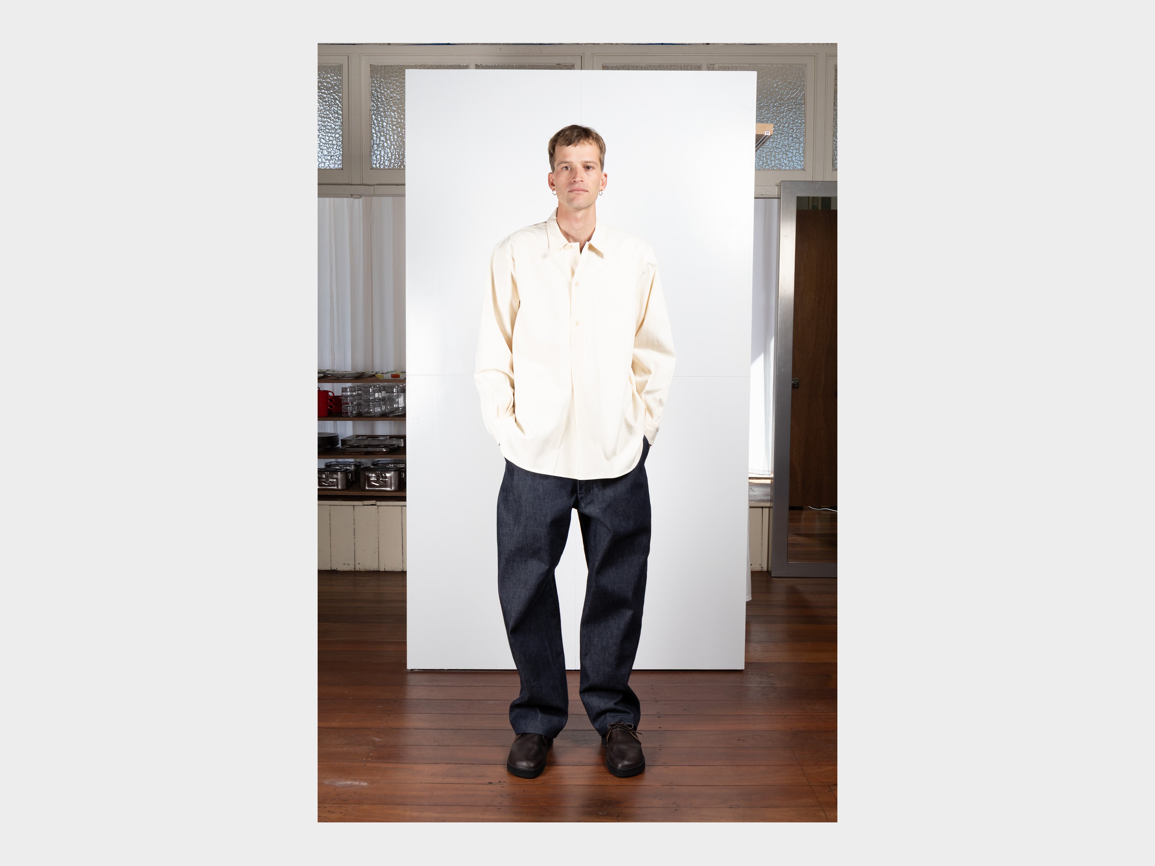 R21S2 "Pullover Shirt" Unbleached Tricotine