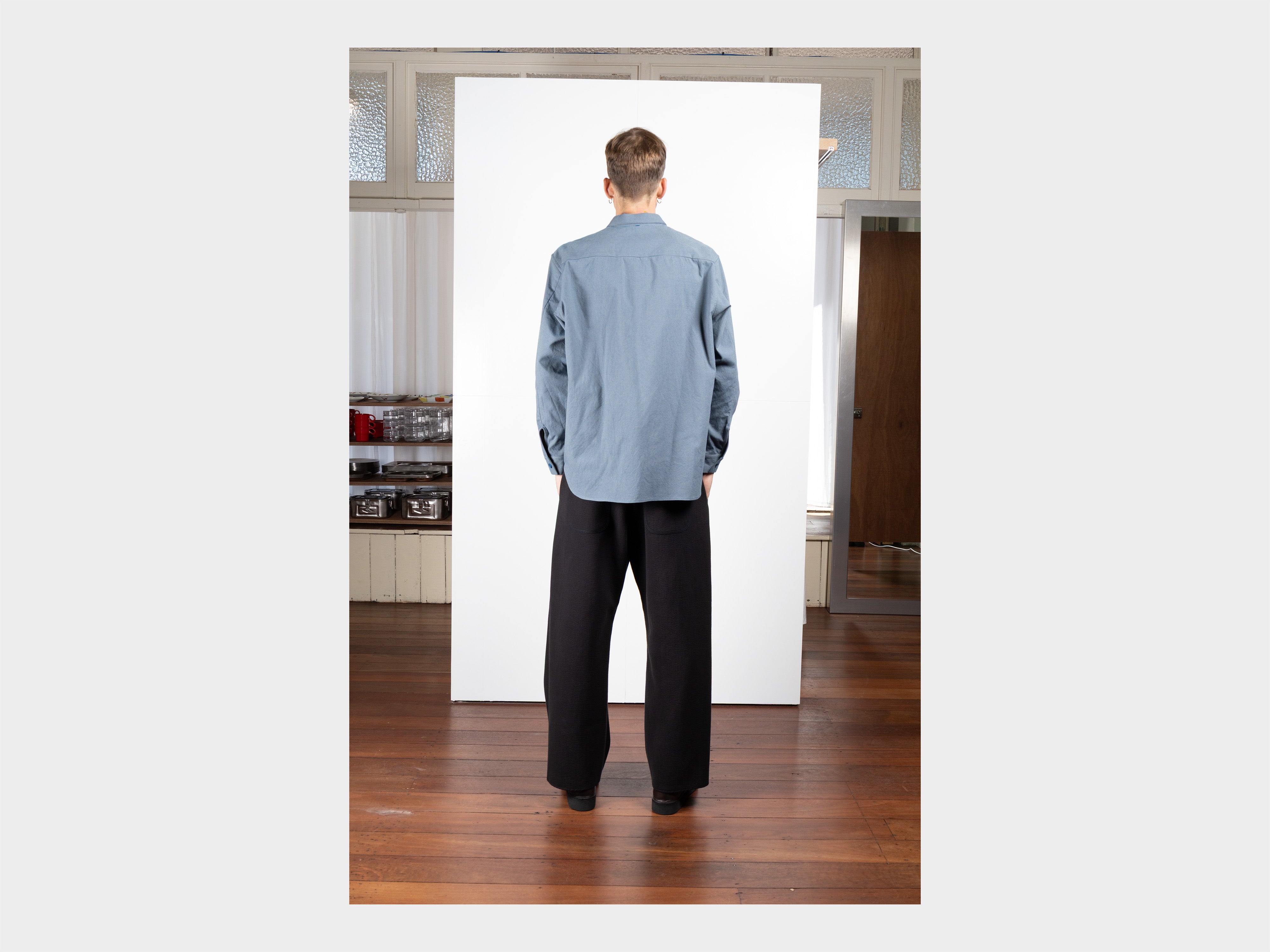 R21S8 "Weather Shirt PK" Petrol Oxford