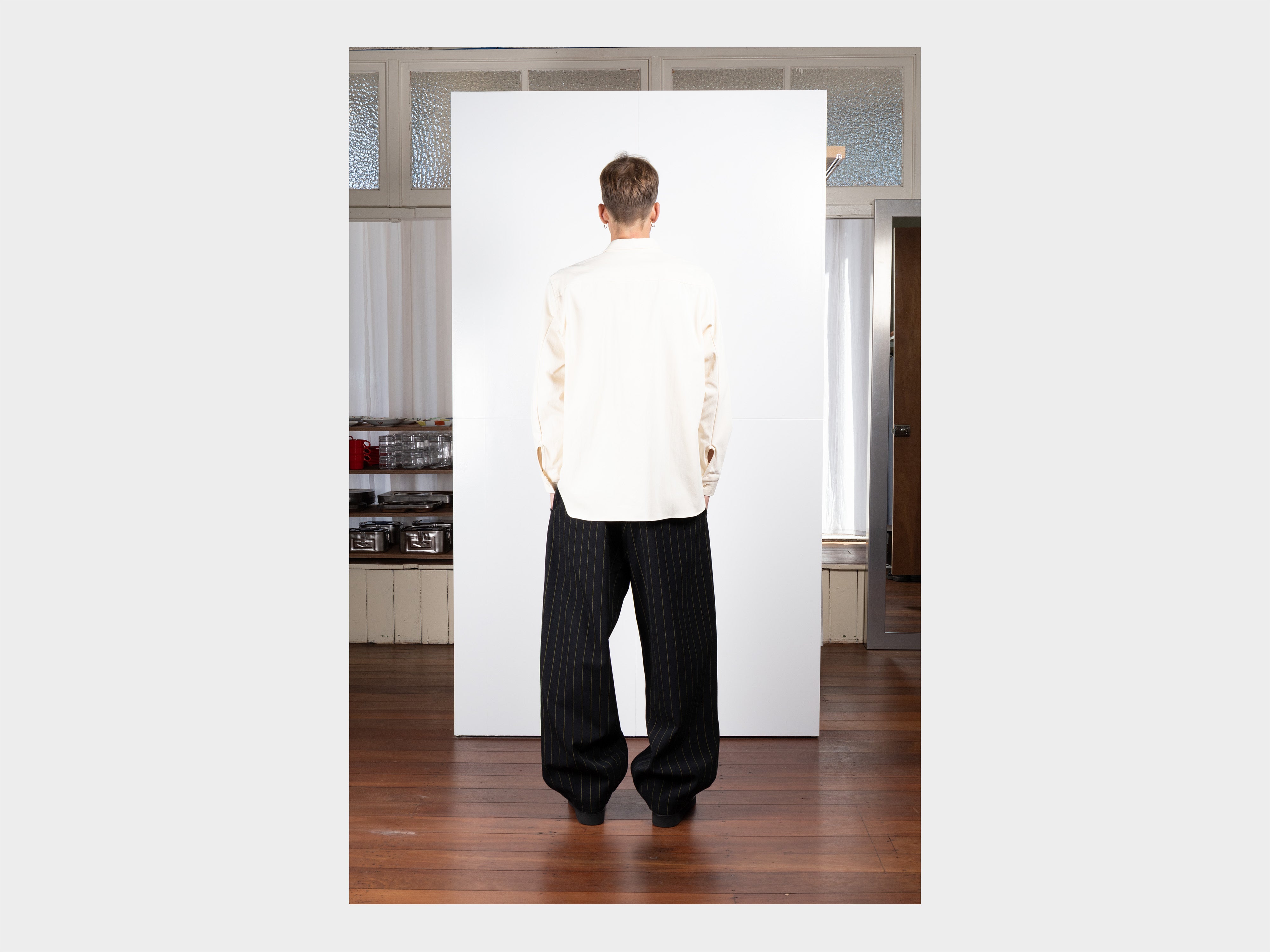 R21S8 "Weather Shirt PK" Unbleached Tricotine