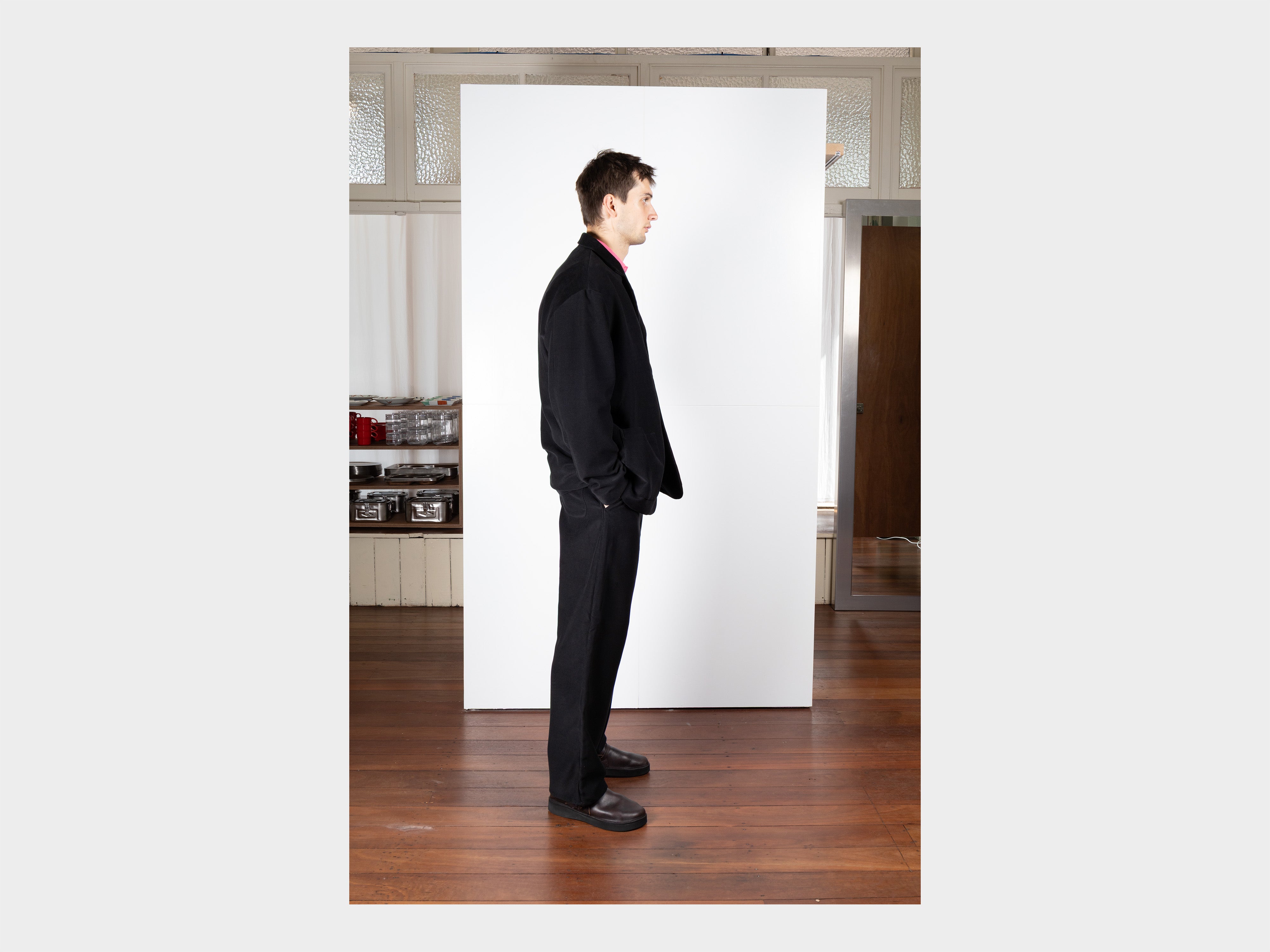 R21Y2 "Patch Blazer" Fluid Supima Back-Satin