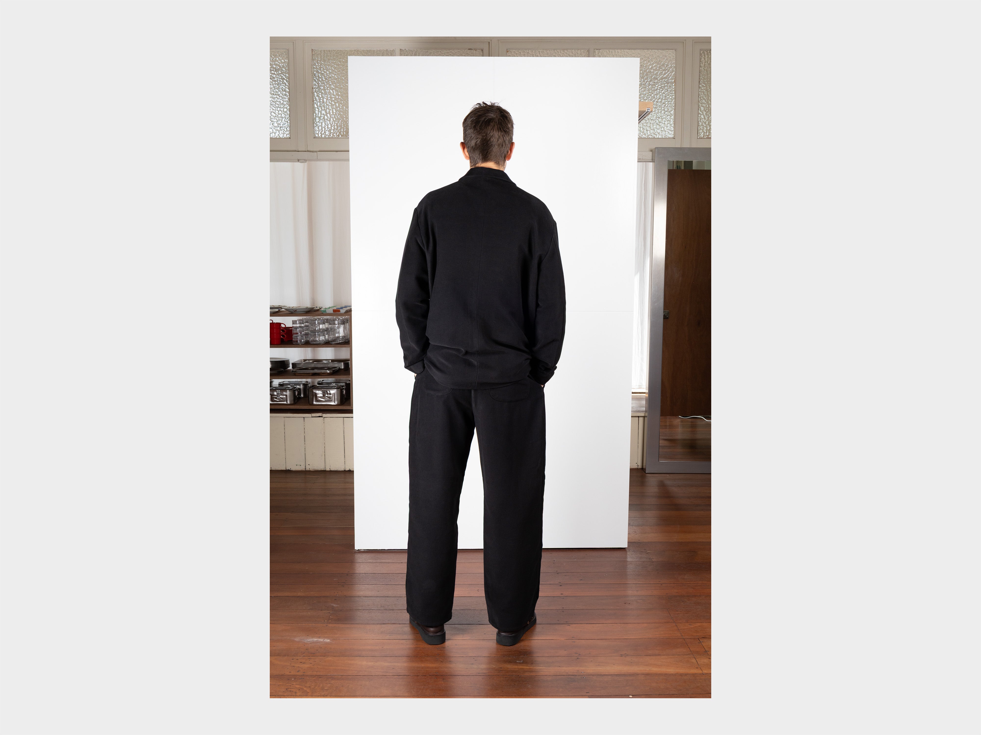 R21Y2 "Patch Blazer" Fluid Supima Back-Satin