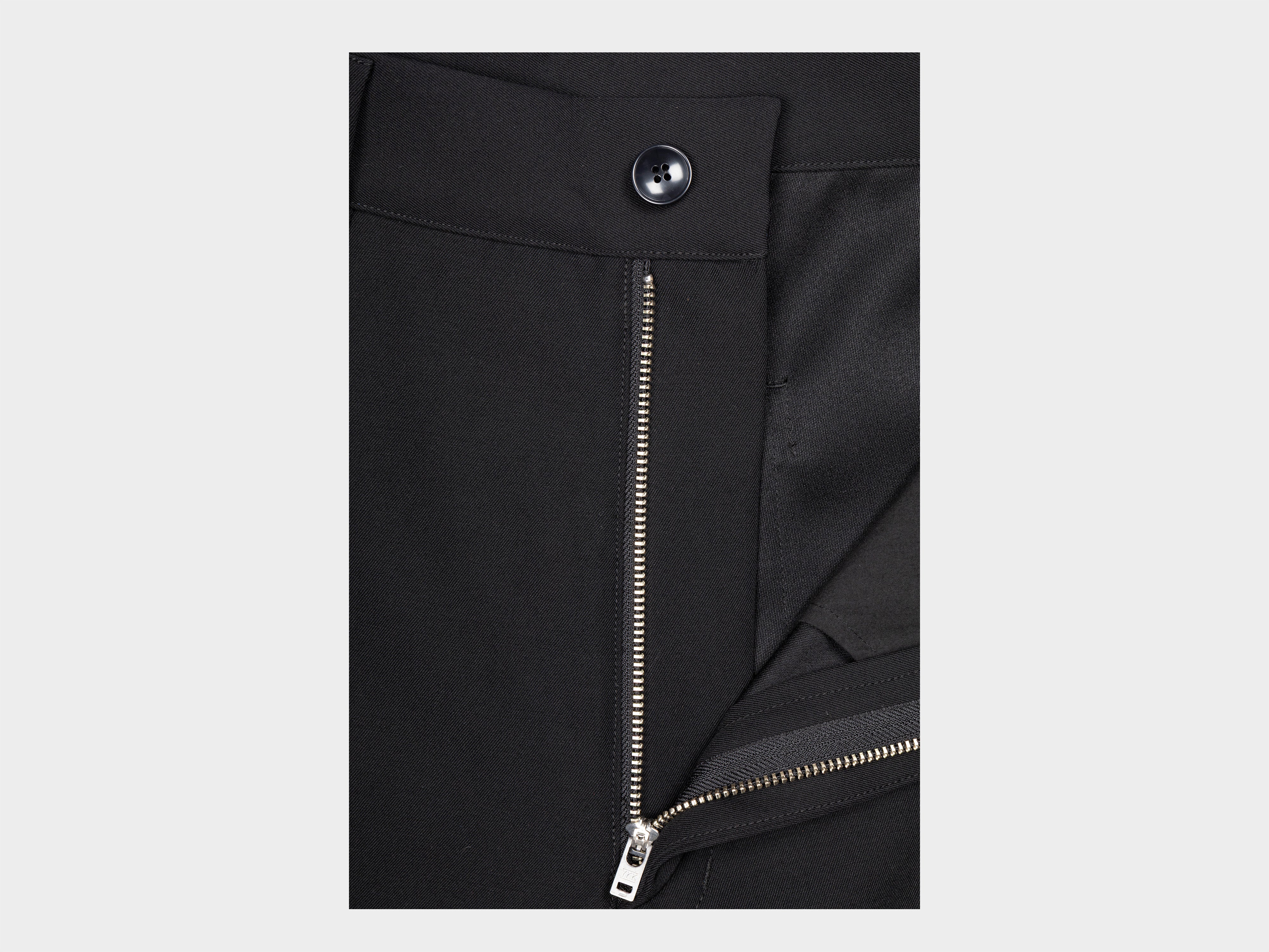 R21Y6 "Patch Pants" Black Impact Wool