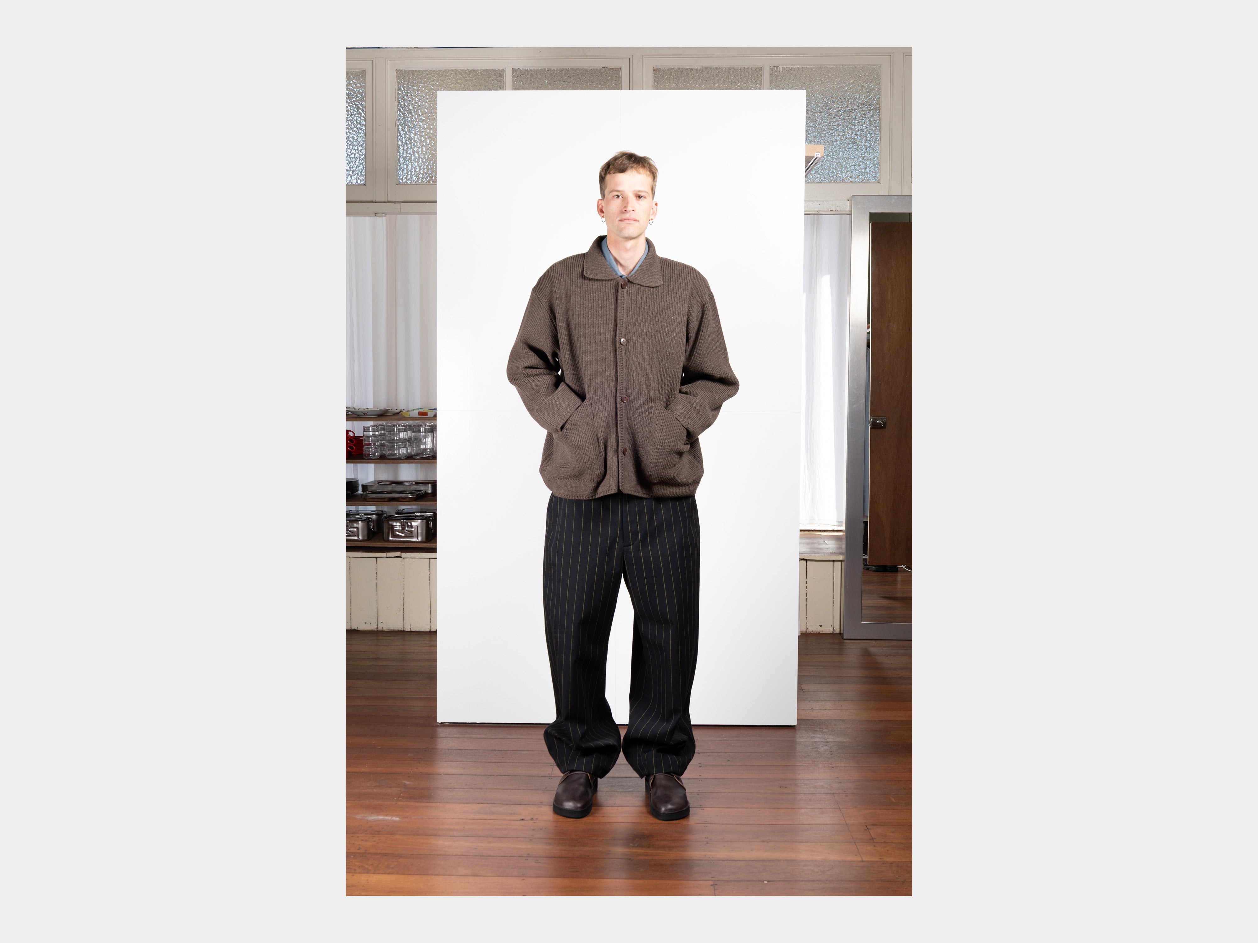 R21Z1 "Machine Cardigan" Black Sheep