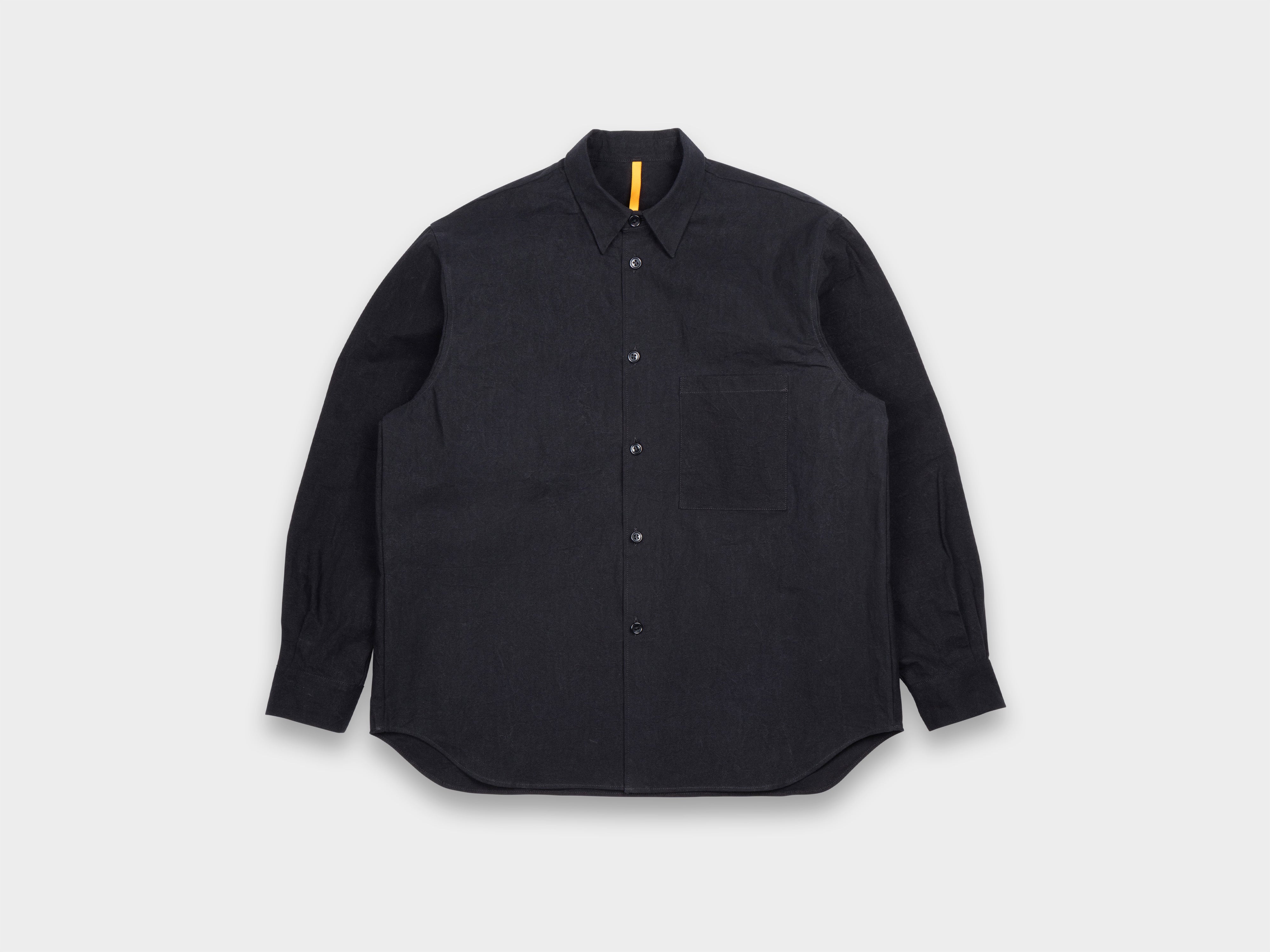 R0S8 "Weather Shirt PK" Black Wax