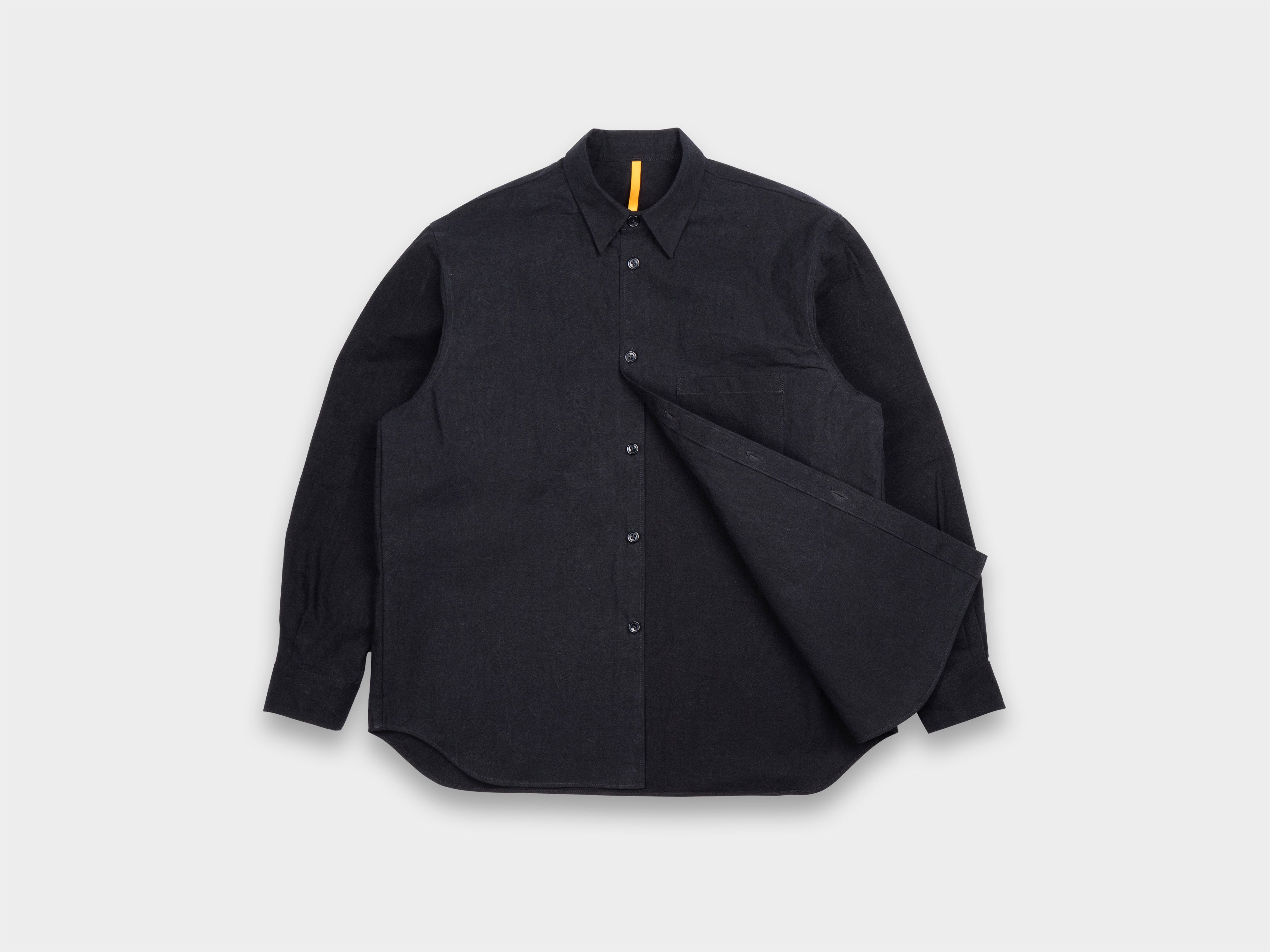 R0S8 "Weather Shirt PK" Black Wax