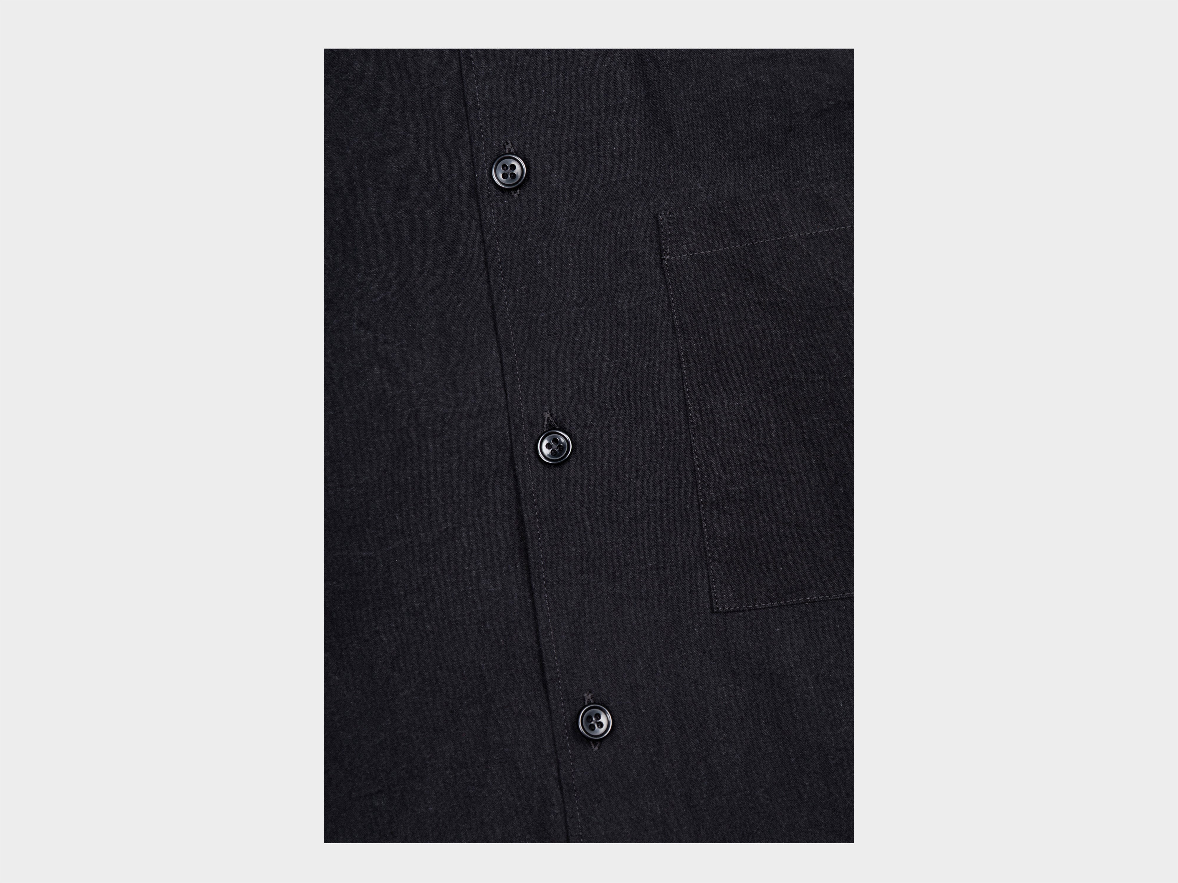 R0S8 "Weather Shirt PK" Black Wax