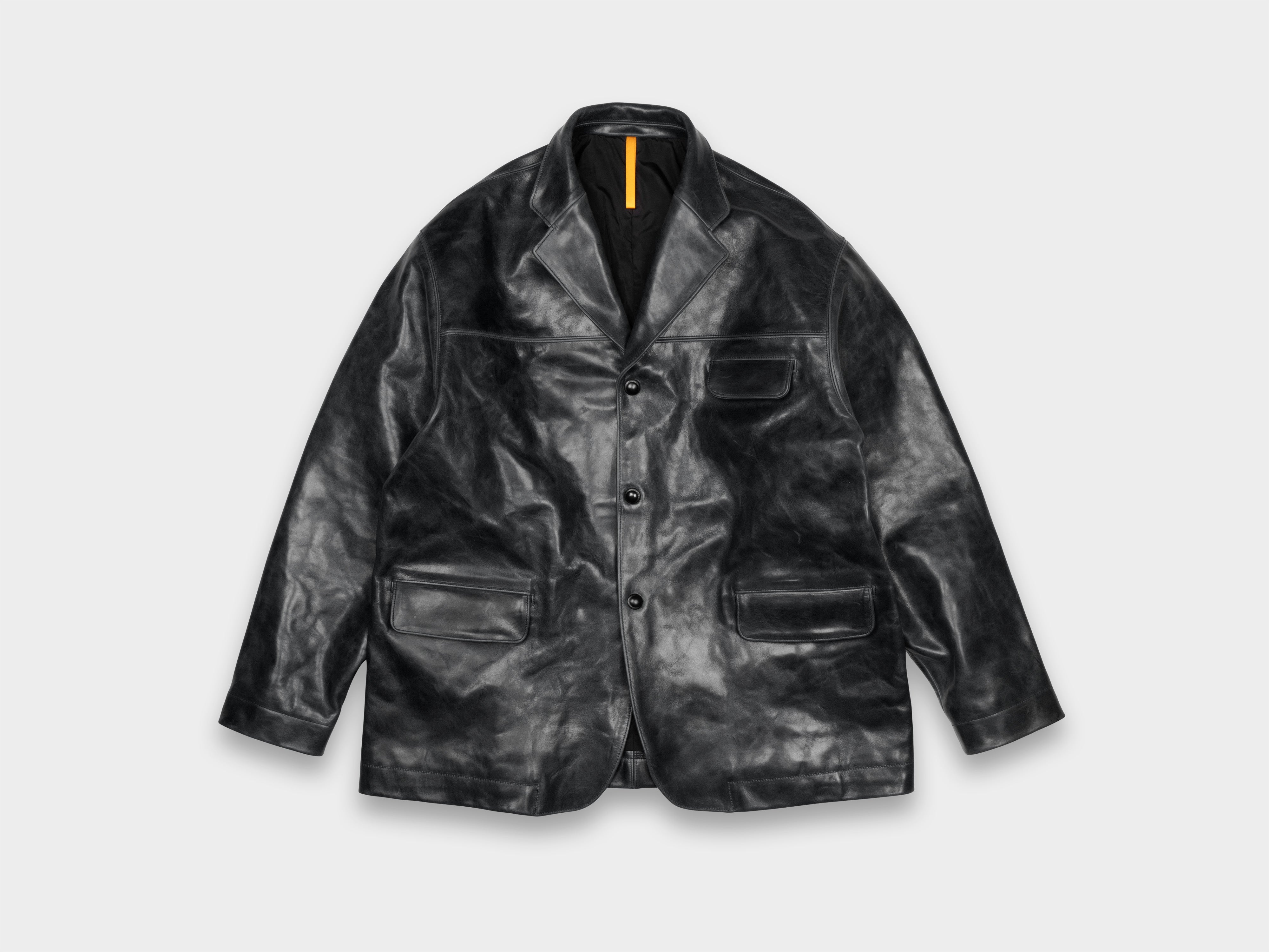 R22L4 "Leather Big Blazer" Black Hide