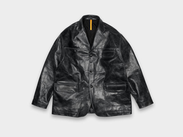 R22L4 "Leather Big Blazer" Black Hide