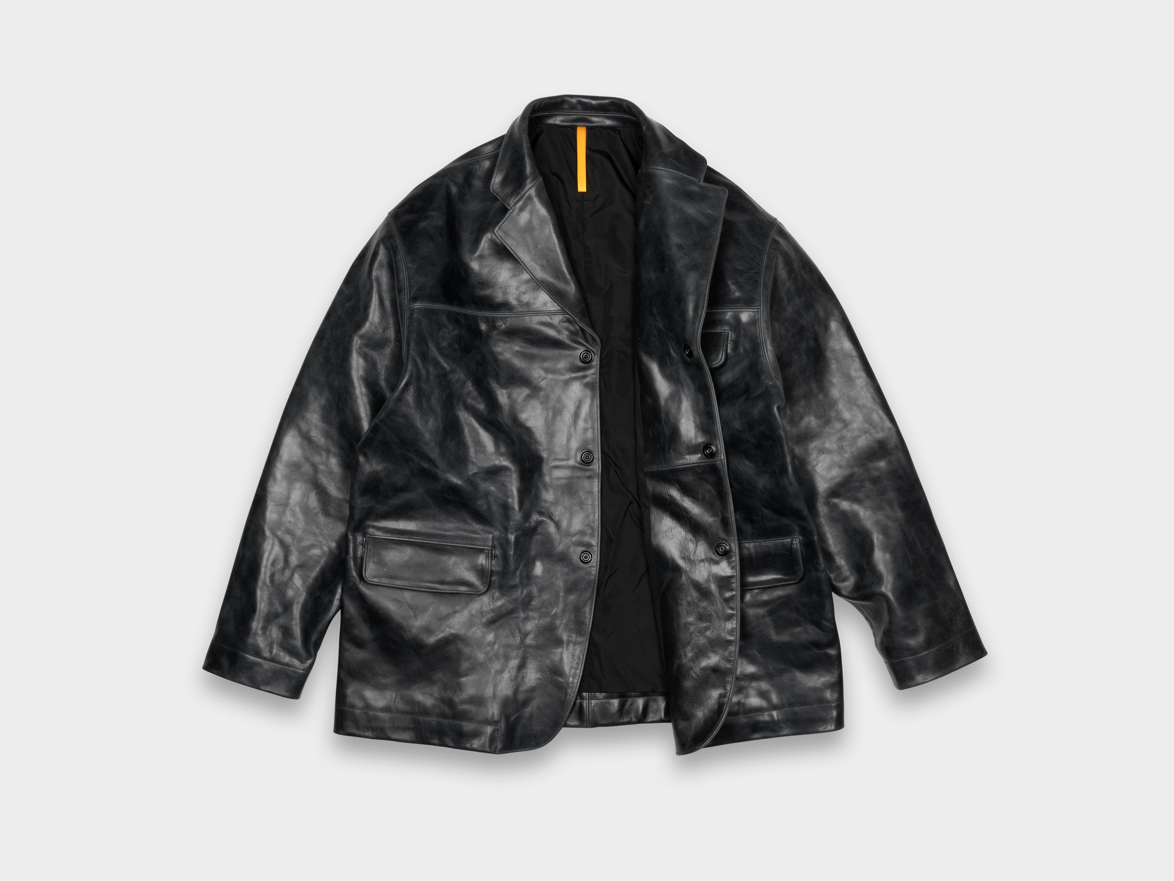 R22L4 "Leather Big Blazer" Black Hide
