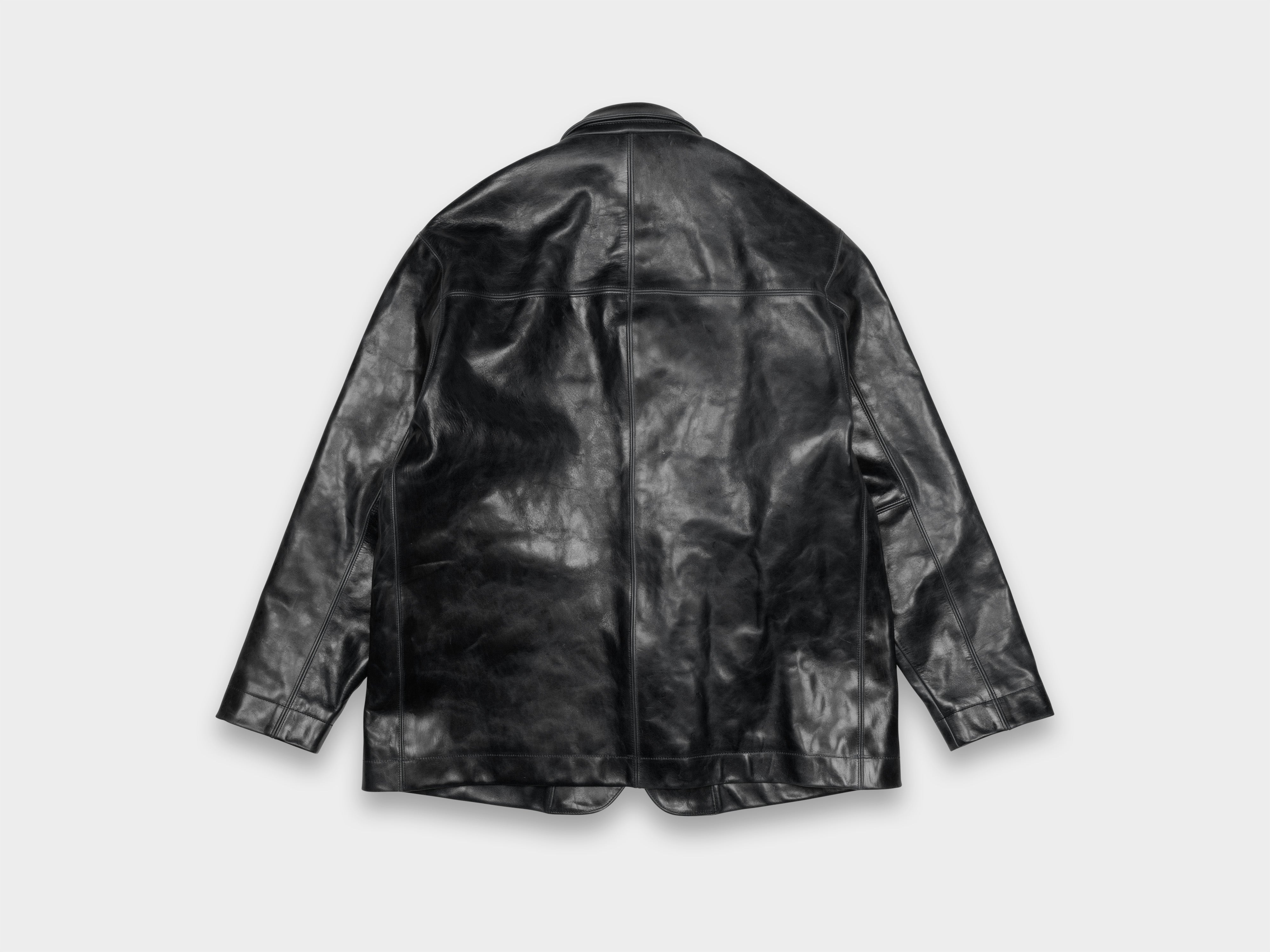 R22L4 "Leather Big Blazer" Black Hide