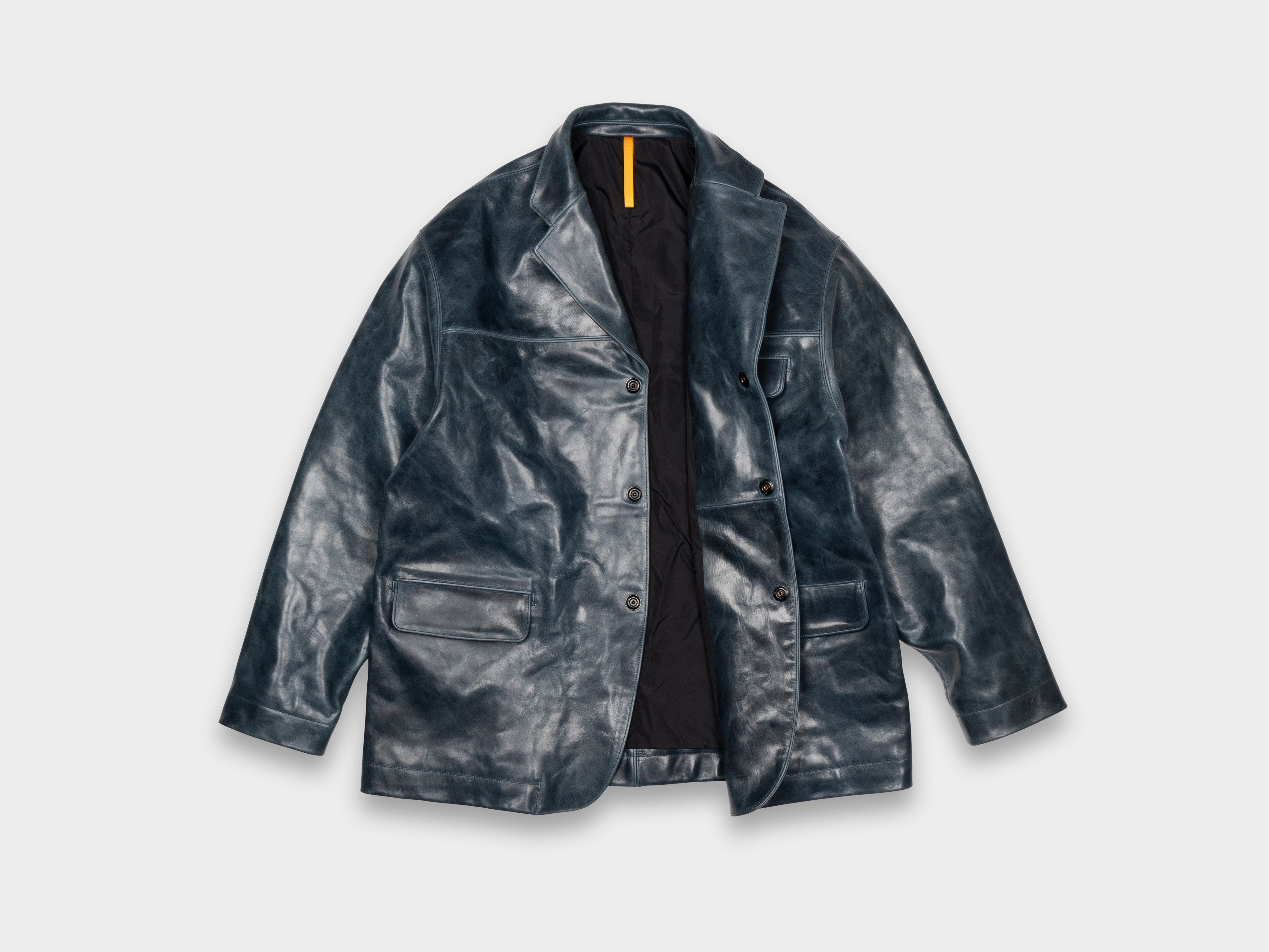 R22L4 "Leather Big Blazer" Bluestone Hide
