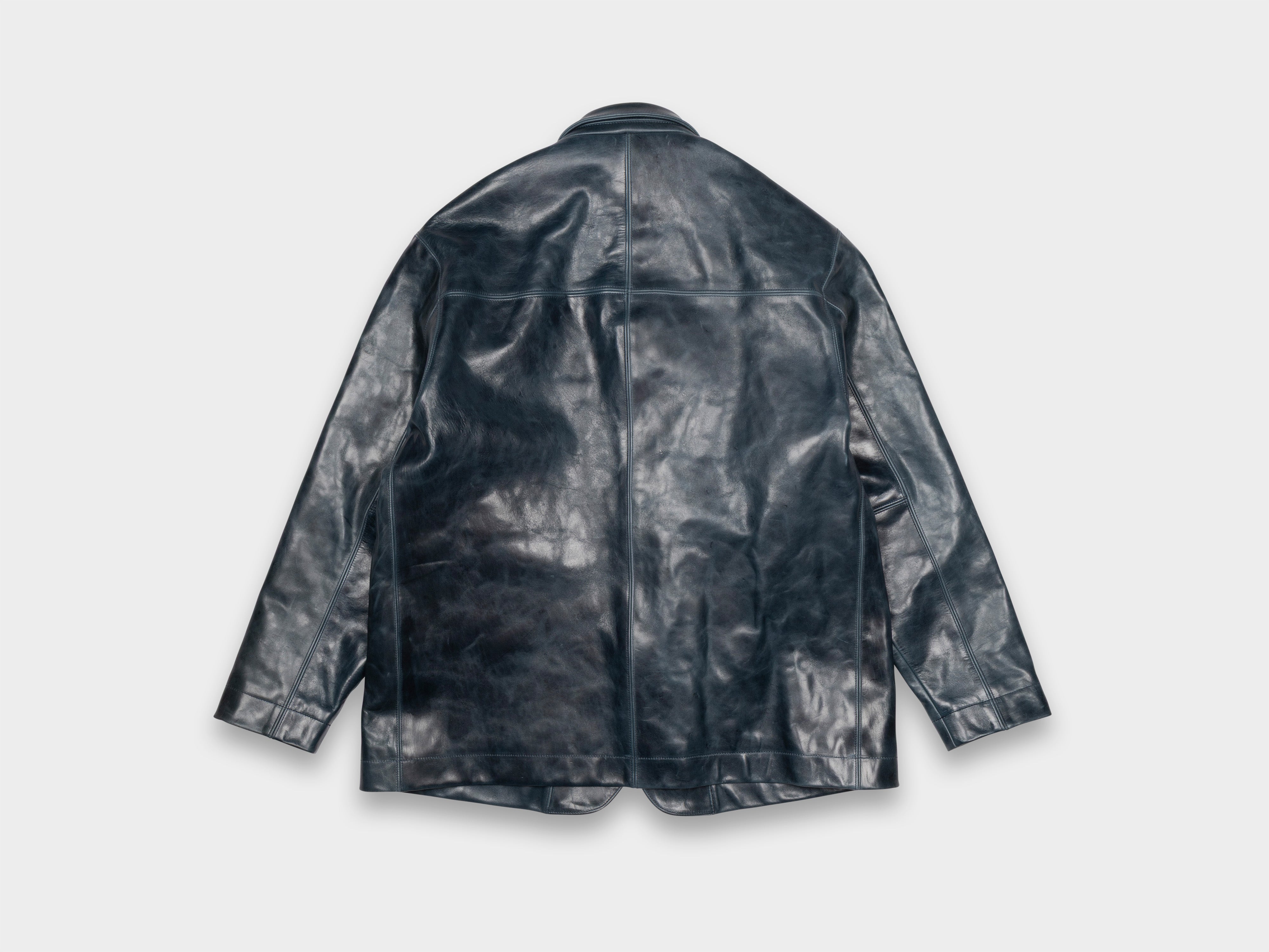 R22L4 "Leather Big Blazer" Bluestone Hide