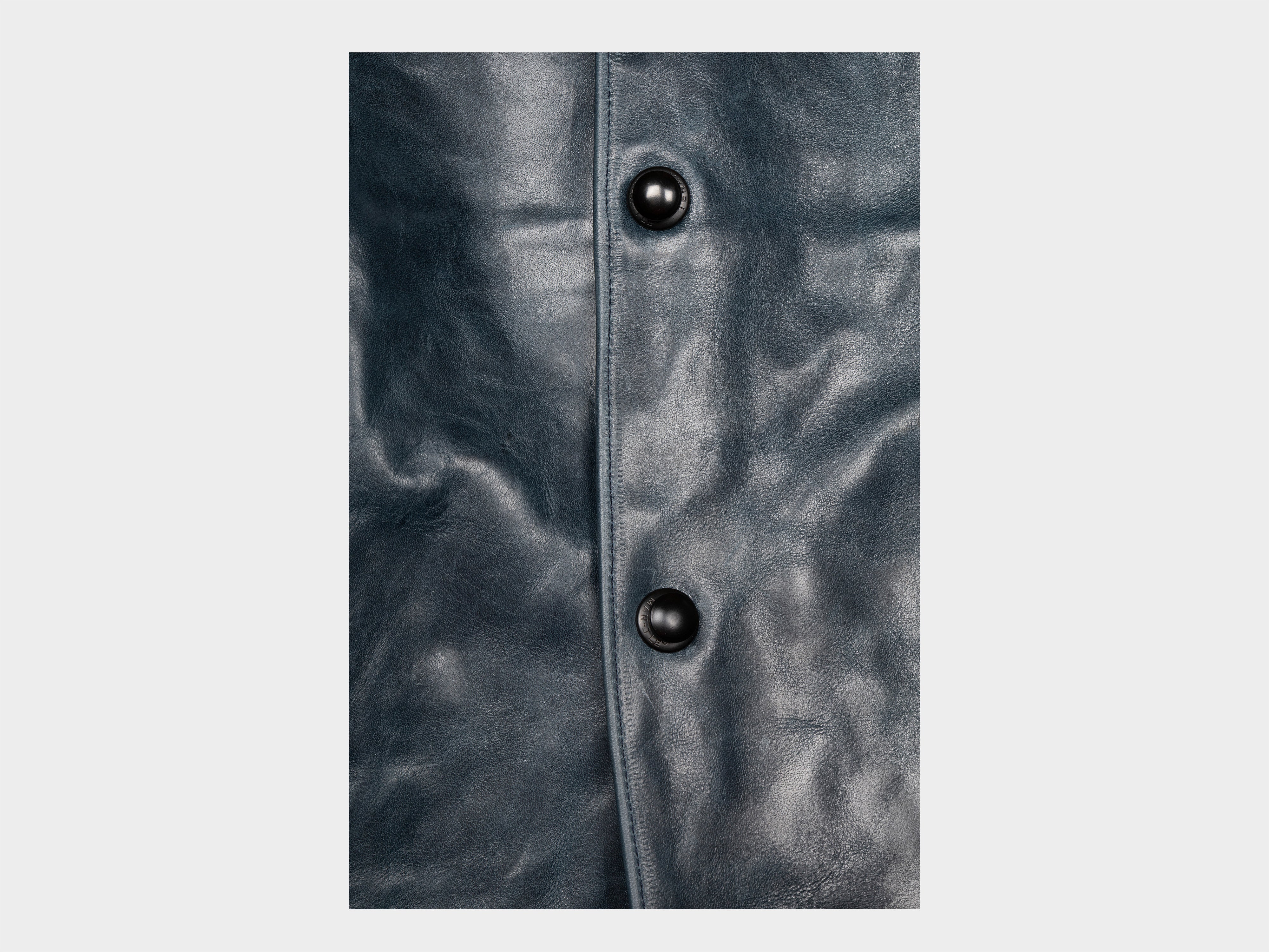 R22L4 "Leather Big Blazer" Bluestone Hide