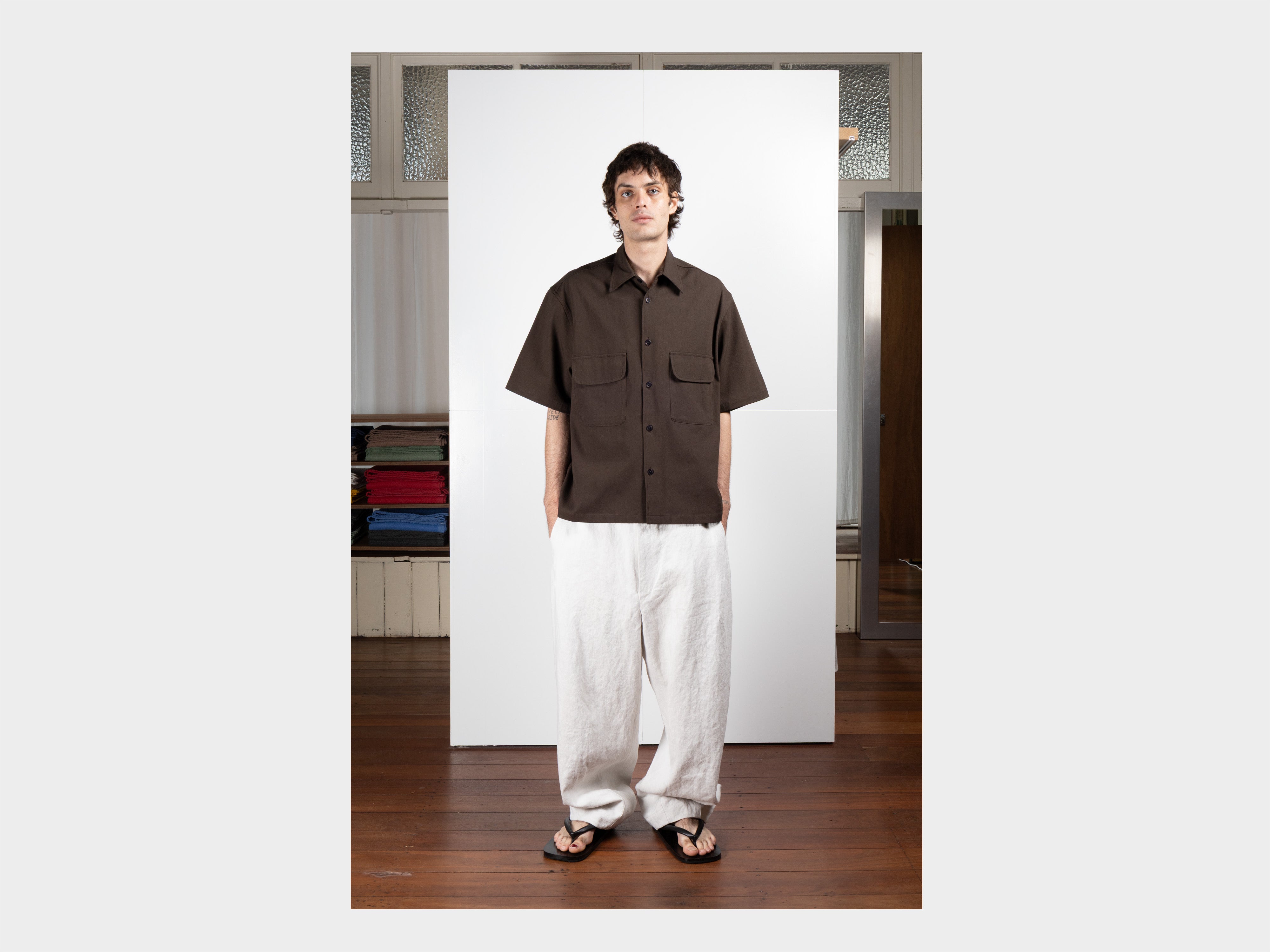 R22M9 "S/S Service Shirt" Tropic Tricotine