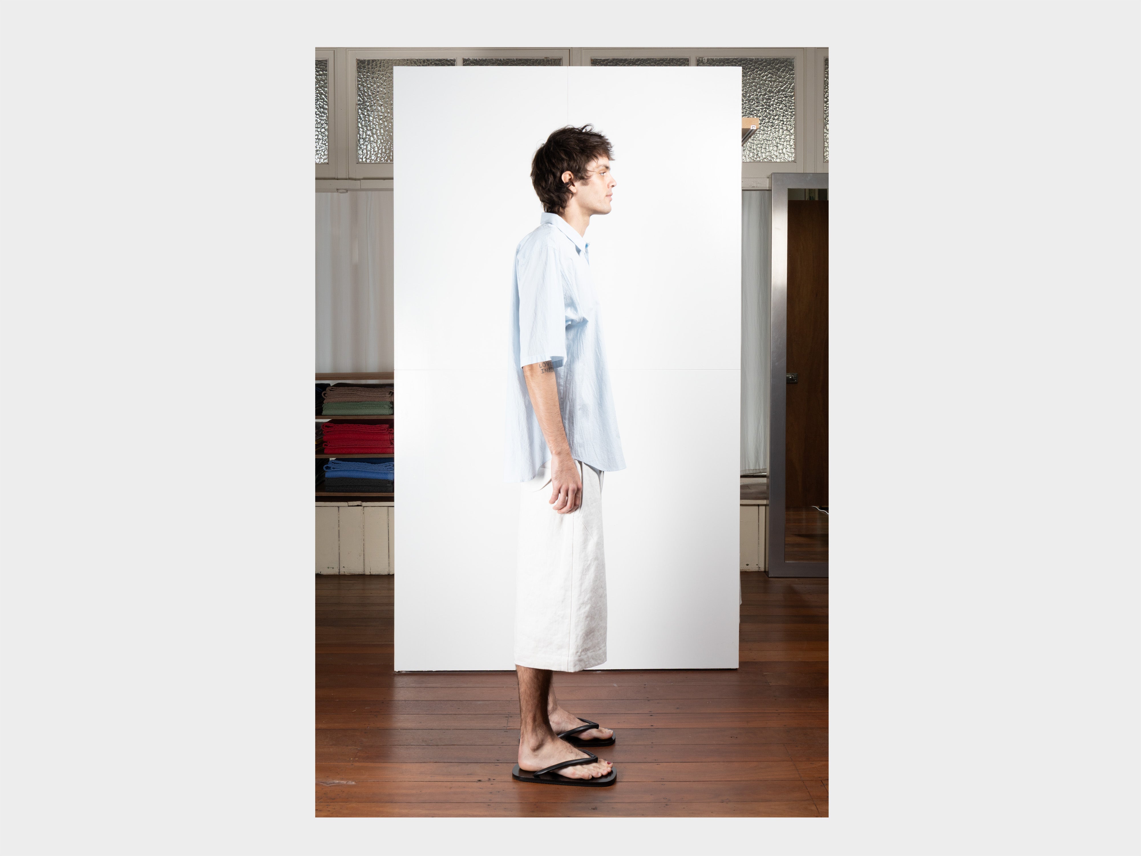 R22S9 "S/S Weather Shirt" Mineral Cordlane