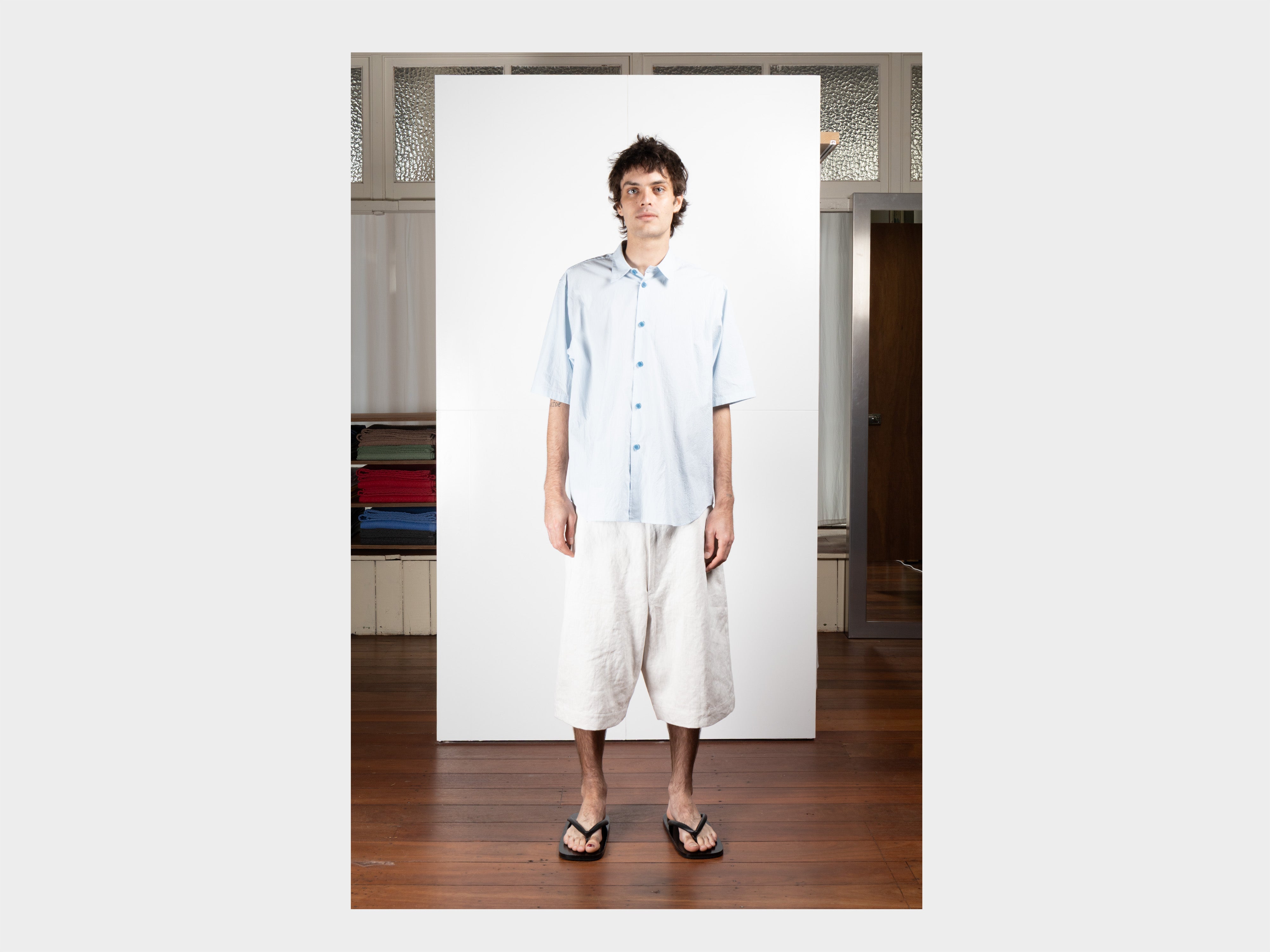 R22S9 "S/S Weather Shirt" Mineral Cordlane