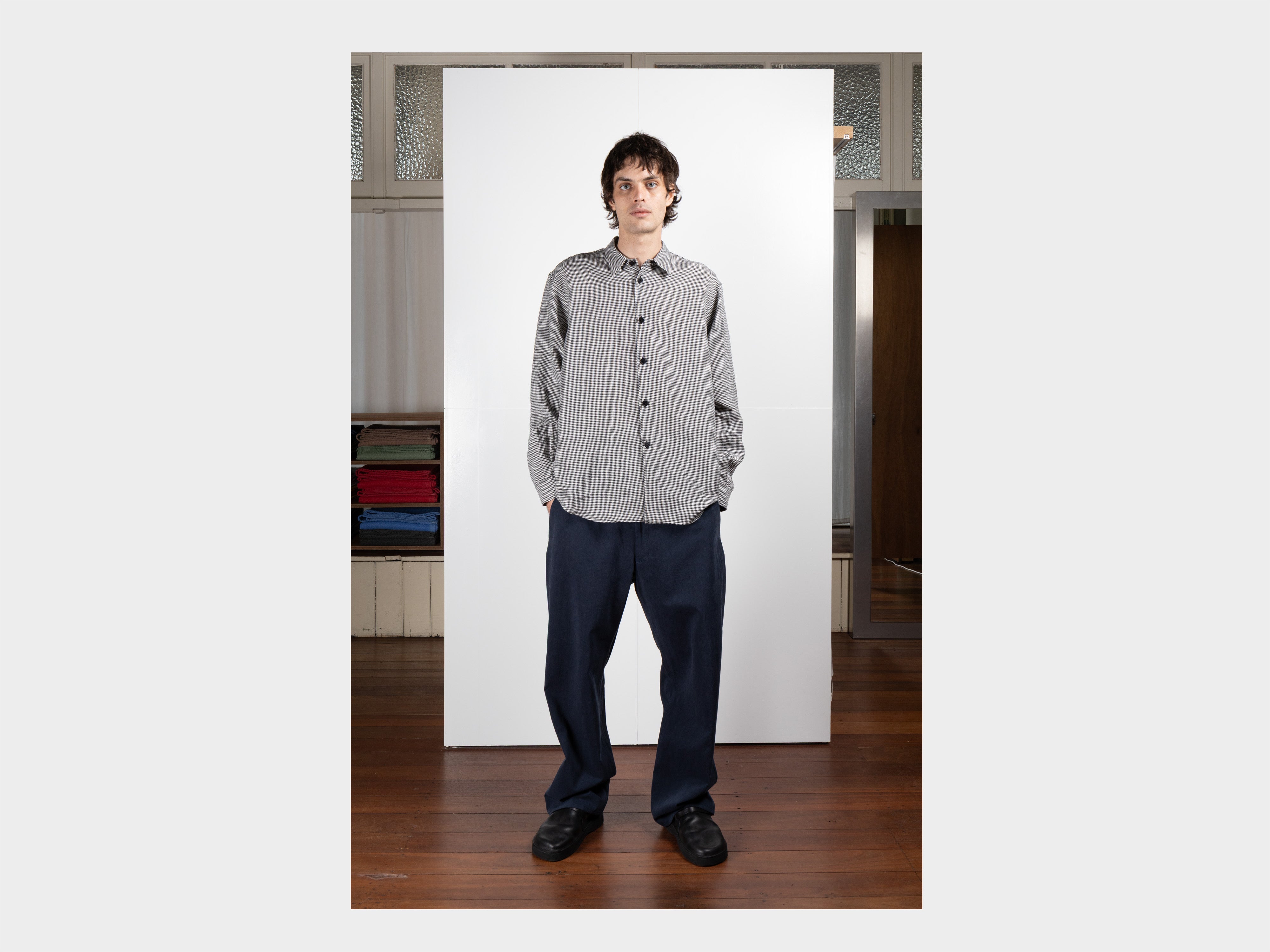 R22S8 "Weather Shirt" Washed Gingham