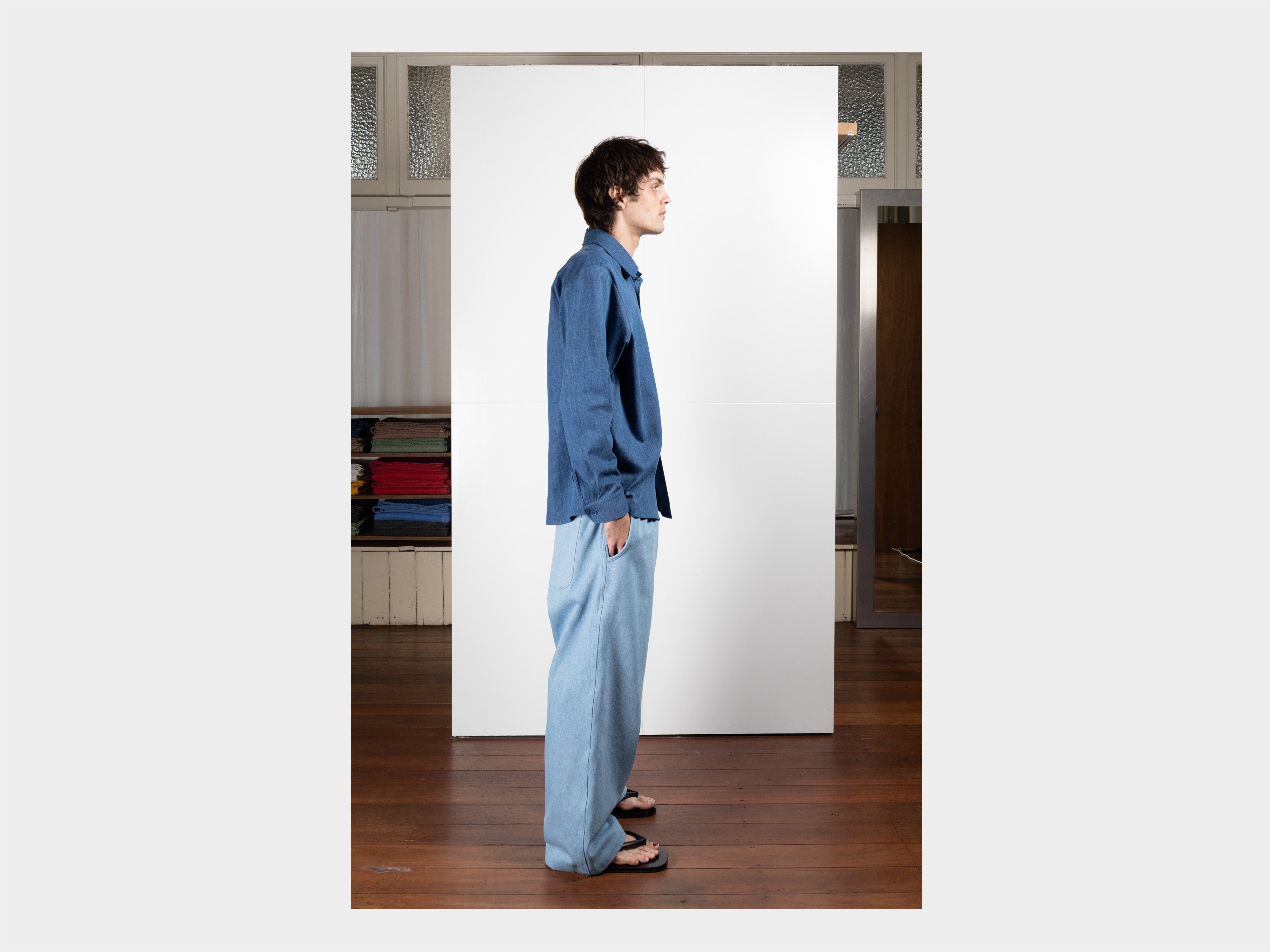 R22S4 "OD Shirt" Fade Organic 6oz Denim