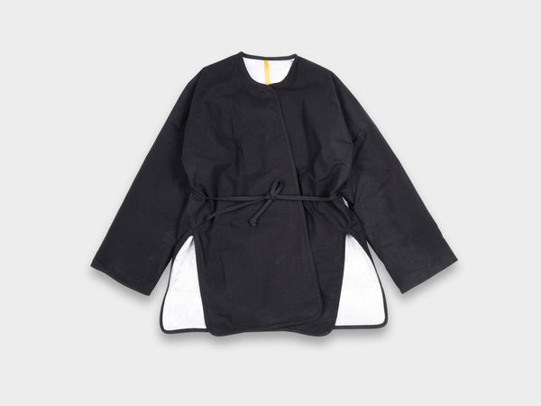 W–R21D7 "Down Cross Cardigan" Black Wax