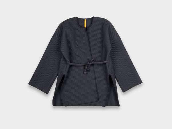 W–R21O7 "Long Cross Cardigan" Black Nubi