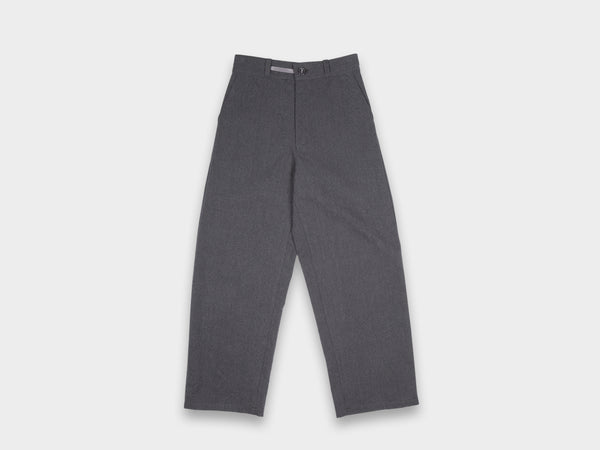 W–R21P4 "High-Wide Pants" Granite Wool